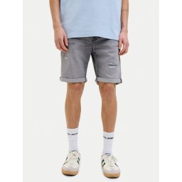 Jack & Jones Дънкови шорти Rick 12269503 Сив Regular Fit