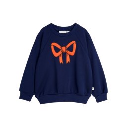 MINI RODINI Суитшърт Bow 2512012960 Тъмносин Regular Fit