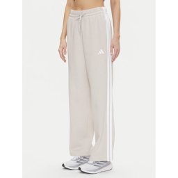 adidas Долнище анцуг Essentials 3-Stripes JW9215 Бежов Regular Fit