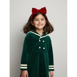 MINI RODINI Ежедневна рокля Sailor 2515010975 Зелен Regular Fit