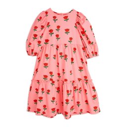 MINI RODINI Ежедневна рокля Roses 2515010528 Розов Regular Fit