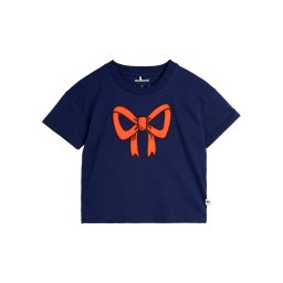 MINI RODINI Тишърт Bow 2512012860 Тъмносин Regular Fit
