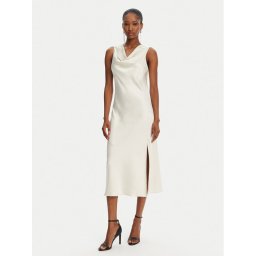 Patrizia Pepe Коктейлна рокля 2A2878/A563-B823 Екрю Regular Fit