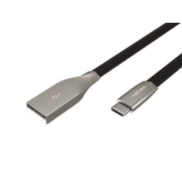 Кабел Natec USB-C(M) -> USB-A (M) 2.0 cable 1m. Black metal