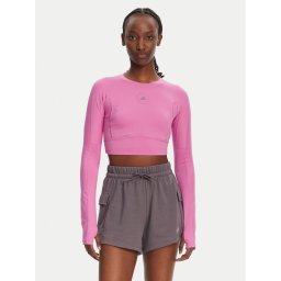 adidas by Stella McCartney Тениска от техническо трико TrueStrength JJ1644 Розов Slim Fit