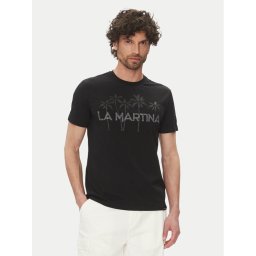 La Martina Тишърт Andy MAR311 JS324 Черен Regular Fit