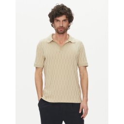Marciano Guess Тениска с яка и копчета 5GHP03 6326A Бежов Regular Fit