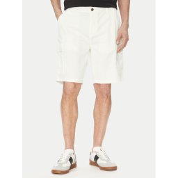 La Martina Шорти от плат MAB002 TW536 Бял Regular Fit