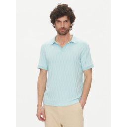 Marciano Guess Тениска с яка и копчета 5GHP03 6326A Светлосиньо Regular Fit