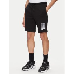 Calvin Klein Jeans Спортни шорти Brush Stroke J30J327528 Черен Regular Fit