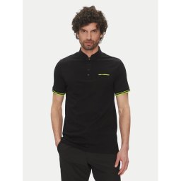 KARL LAGERFELD Тениска с яка и копчета 745022 552232 Черен Regular Fit