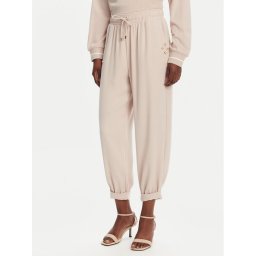 Liu Jo Sport Текстилни панталони TA5138 TS923 Бежов Regular Fit