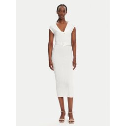Liu Jo Плетена рокля WA5365 MS55N Бял Slim Fit