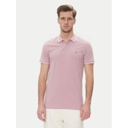 Lee Тениска с яка и копчета Pique 112363856 Виолетов Regular Fit