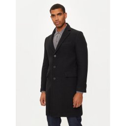 United Colors Of Benetton Вълнено палто 2X59UN05M Черен Regular Fit