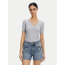 Lee Тишърт Henley 112363830 Светлосиньо Slim Fit