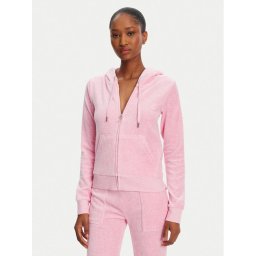 Juicy Couture Суитшърт Robertson JCAP176 Розов Slim Fit