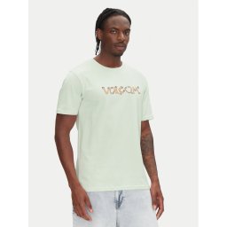 Volcom Тишърт Crazybal A3512554 Зелен Classic Fit