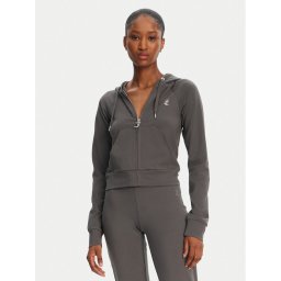 Juicy Couture Суитшърт Ola JCWAS125310 Сив Slim Fit
