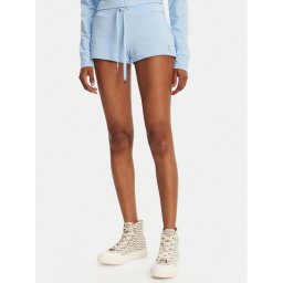 Juicy Couture Спортни шорти JCWHS125312 Светлосиньо Loose Fit