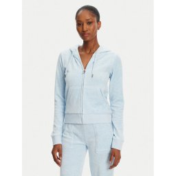 Juicy Couture Суитшърт Robertson JCAP176 Светлосиньо Slim Fit