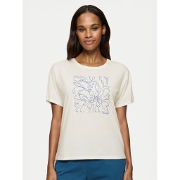 Triumph Тениска на пижама Mix & Match 10218281 Бежов Relaxed Fit