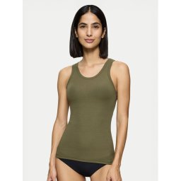 Triumph топ Beauty Layers 10221176 Зелен Slim Fit