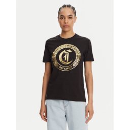 Just Cavalli Тишърт 78PAHT01 Черен Regular Fit