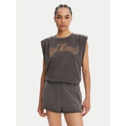 Just Cavalli Тишърт 78PAHE10 Сив Loose Fit