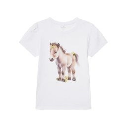 NAME IT Тишърт Hani 13243178 Бял Standard Fit