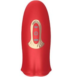 Комбиниран стимулатор за мъже и жени "ACTION EMBER RED" 13 см