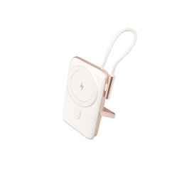 Външна батерия ttec ReCharger Pro M 10.000mAh MagSafe Comp. PD 20W Inserted USB-C Cable Powerbank - Бяла