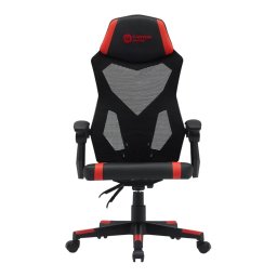 Геймърски стол Canyon Flow MCH01, до 120kg, еко кожа, Class 3 газов амортисьор, регулируема облегалка, черно-червен