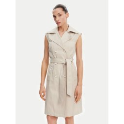 Guess Рокля тип риза W5GK0V WH5V1 Бежов Regular Fit