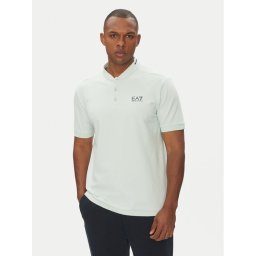 EA7 Emporio Armani Тениска с яка и копчета 7M000183 AF13511 U9060 Светлосиньо Regular Fit