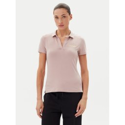 EA7 Emporio Armani Тениска с яка и копчета 7W000266 AF12500 U4079 Розов Regular Fit
