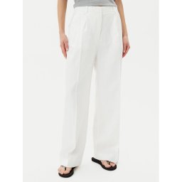 Tommy Hilfiger Текстилни панталони WW0WW47214 Бял Regular Fit