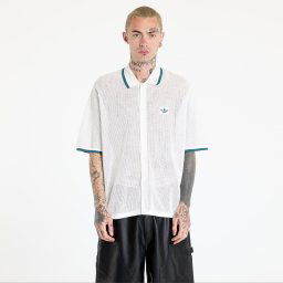Риза adidas Button Down Knitted Shirt White/ Wonder White M