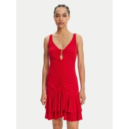 Just Cavalli Ежедневна рокля 78PAO907 Червен Slim Fit