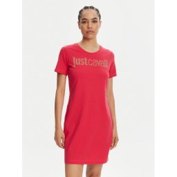 Just Cavalli Ежедневна рокля 78PAOE15 Розов Regular Fit