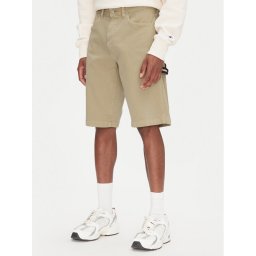 Tommy Jeans Шорти от плат Jaimie DM0DM21951 Бежов Slim Fit