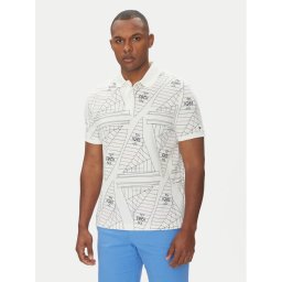 Tommy Hilfiger Тениска с яка и копчета Sailing MW0MW39309 Екрю Regular Fit