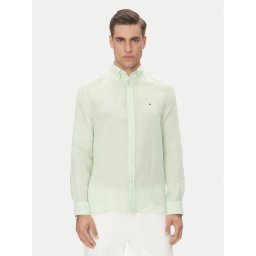 Tommy Hilfiger Риза MW0MW34602 Зелен Regular Fit