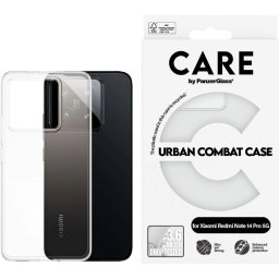 Гръб CARE by PanzerGlass за Xiaomi 14 Pro 5G, 14 Pro Plus 5G, Urban Combat, Прозрачен