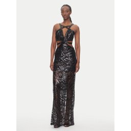 Just Cavalli Официална рокля 78PAO951 Черен Slim Fit