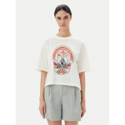 JDY Тишърт Carla 15341561 Бял Regular Fit
