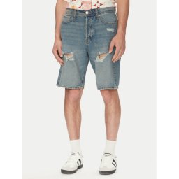 Jack & Jones Дънкови шорти Alex 12274957 Син Loose Fit