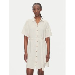 Vero Moda Рокля тип риза Thea 10333791 Бежов Loose Fit