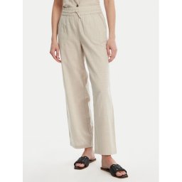 Vero Moda Текстилни панталони Caia 10333796 Бежов Wide Leg