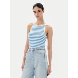 Pieces топ Jane 17155477 Син Slim Fit